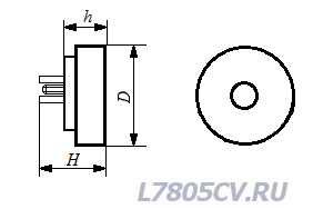 Резистор переменный РП1-50 размеры