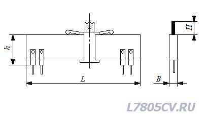 Резистор переменный РП1-69 размеры