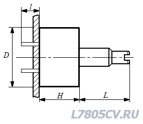Резистор переменный СП-0,4А размеры
