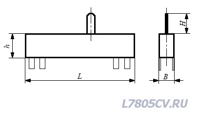 Резистор переменный РП1-68 размеры